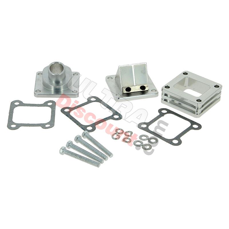 UD Racing Reed Valve Box for Dellorto Carburetor (hard intake pipe), Pocket Bike Spare Parts
