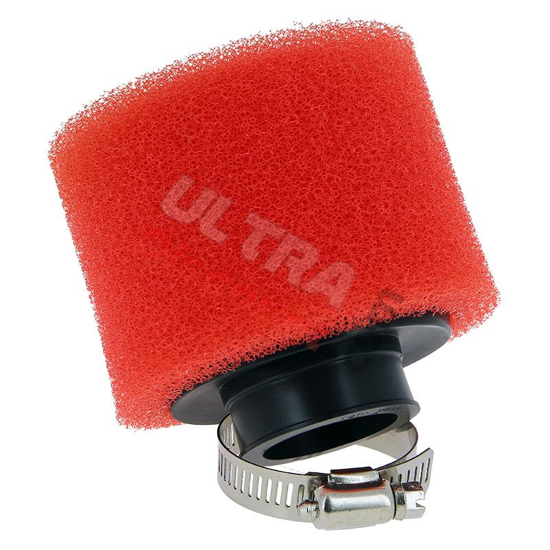 Dual Layer Foam Air Filter - 36mm - Red, Pocket Bike Spare Parts