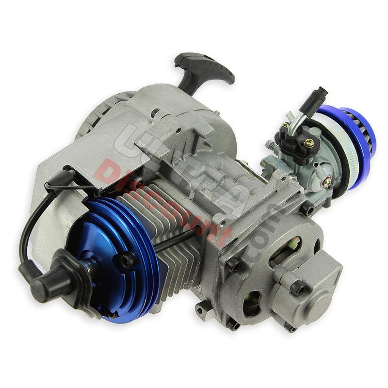 Complete 53cc UD Racing engine for Pocket Bike - BLUE, Pocket Bike Spare Parts