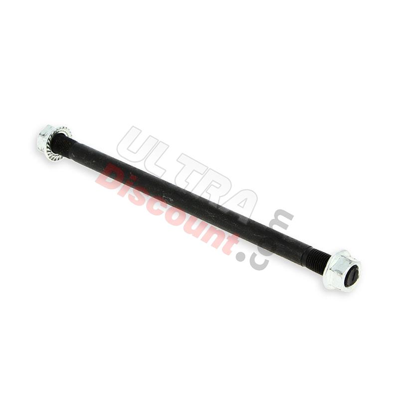 Front Wheel Axle + Nuts for Pocket Bike - 190mm, Pocket Bike Spare Parts