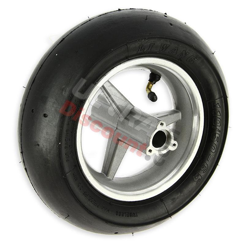 Rear Wheel w- Slick Tire for Pocket Bike - 110x50-6.5, Pocket Bike Nitro Parts