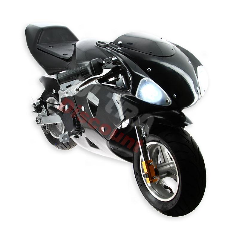 Pocket Bike 49cc black with front optics, Pocket Bike Spare Parts Pocket Bike 49cc black with front optics, Pocket Bike Spare Parts