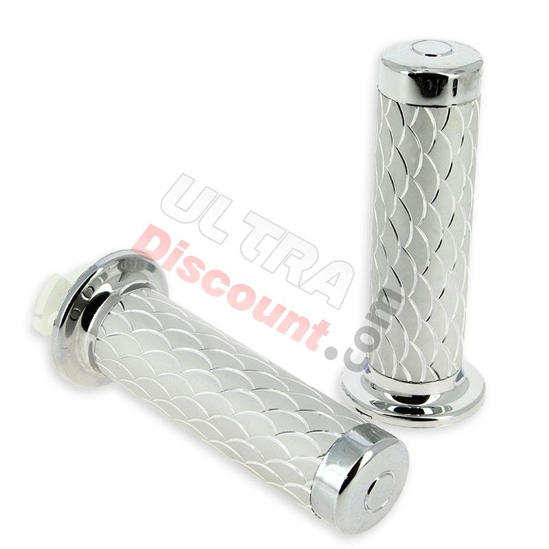 Handlebar Grips - Scale Style - Silver, Polini 911 GP3 Spare Parts