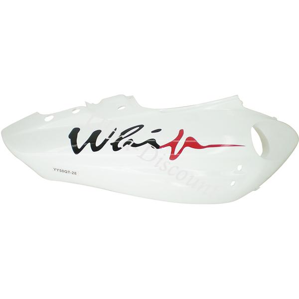 Right Side Fairing for Jonway Scooter YY50QT-28A (type 2) - White-Red, Jonway Scooter Parts