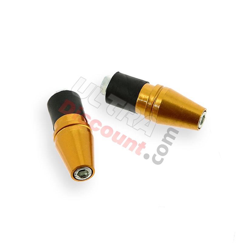 Custom Handlebar End Plugs (type 5) - Gold, Parts Pocket Blata MT4
