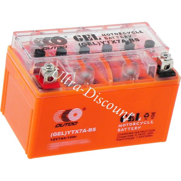 OUTDO Gel Battery for Baotian Scooter BT49QT-7 (150x85x92.5), Baotian Parts - BT49QT-7