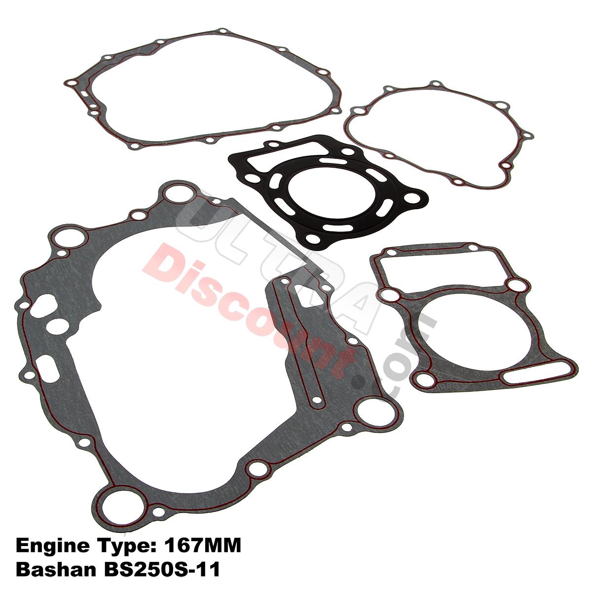 Gasket Set for ATV Bashan Quad 250cc (BS250S-11), Bashan Parts ATV 250cc BS250S11