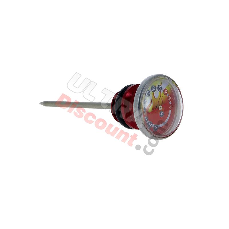 Oil dipstick RED with temperature indicator 125cc for Bubbly Skyteam, Spare Parts Bubbly Skyteam