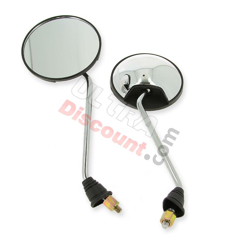 Pair of mirrors for Citycoco scooter - Chrome, Citycoco spare parts