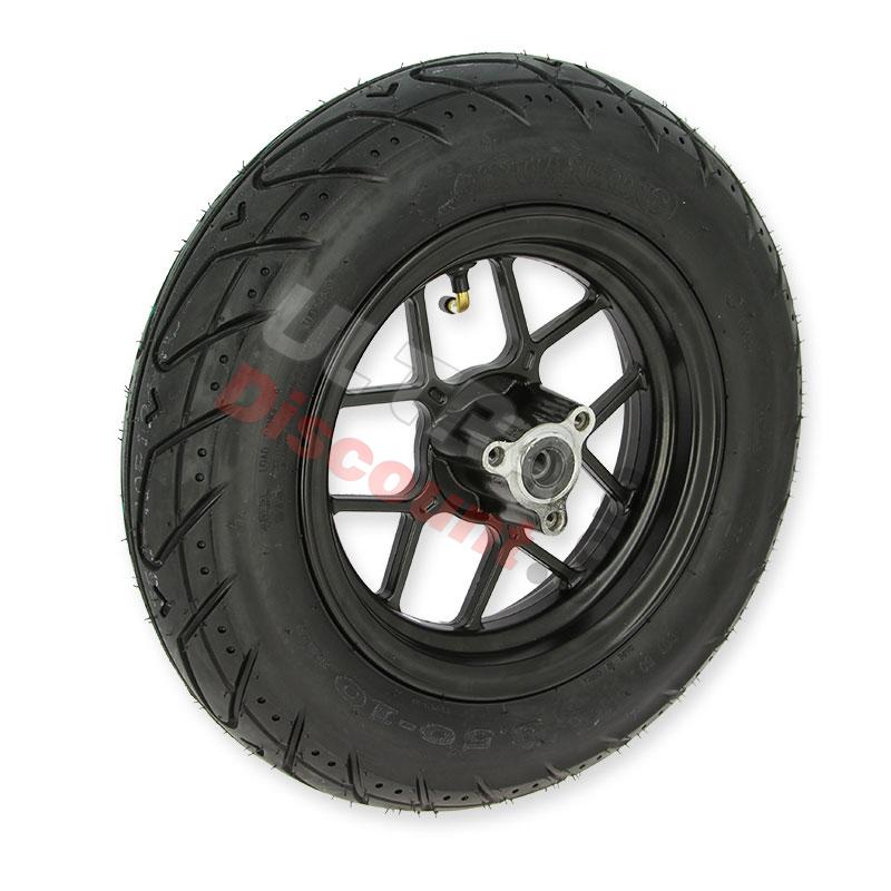 Full 3.50-10 Front Wheel for Dax Skymax Black (Euro 4 - Euro 5), Dax Skymax Parts Full 3.50-10 Front Wheel for Dax Skymax Black (Euro 4 - Euro 5), Dax Skymax Parts