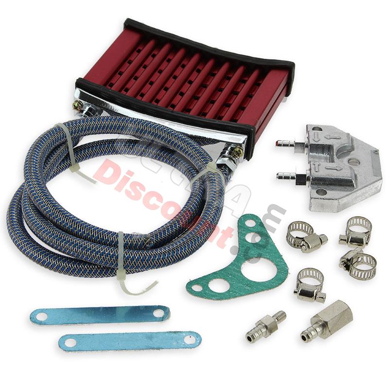 UD Racing Oil Cooler for Dax - Red, Dax Skymax Parts