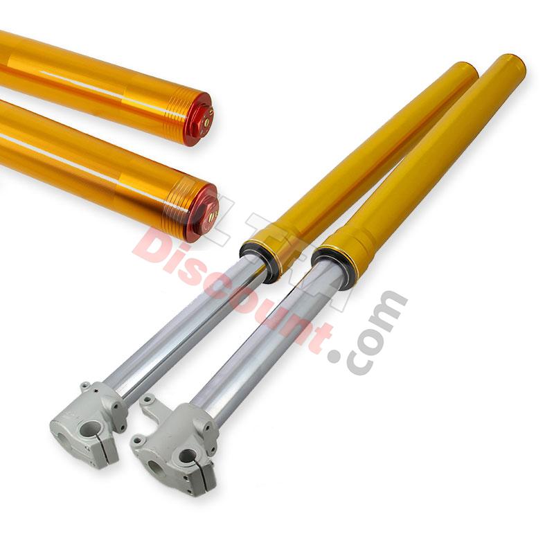 Hight Quality Front Fork Tubes 735mm, single adjustment, 15mm axles - Gold, Dirt Bike Spare Parts
