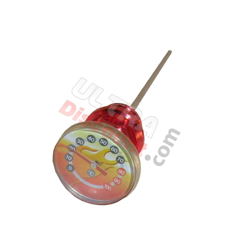 Custom Engine Oil Dipstick (Red) + Thermometer, Dirt Bike Spare Parts