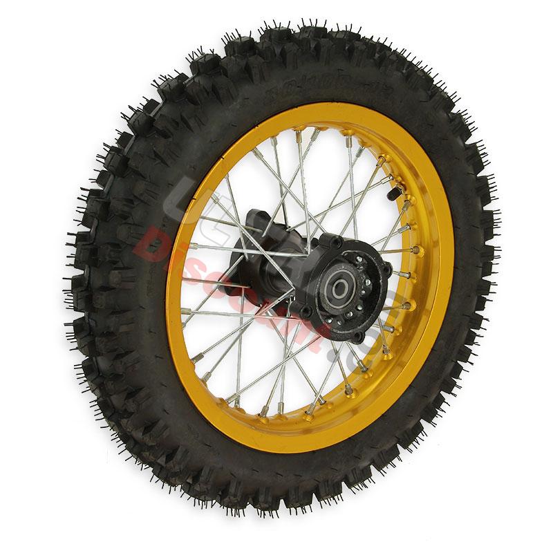 12'' Rear Wheel for Dirt Bike AGB29 - Gold, Dirt Bike Spare Parts 12'' Rear Wheel for Dirt Bike AGB29 - Gold, Dirt Bike Spare Parts