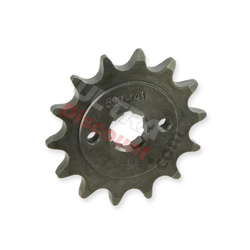 14 Tooth Front Sprocket (520 : Ø:20mm) for Shineray ATV 250 STXE, Shineray Parts ATV 250 STXE
