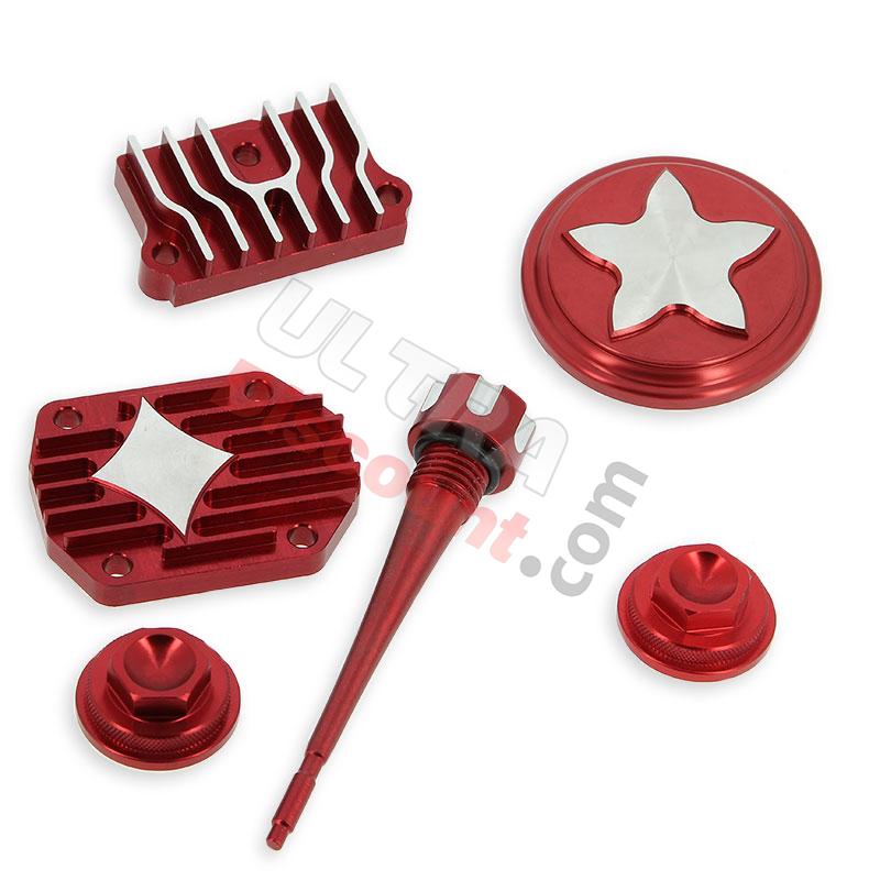 Decoration Kit for Dirt Bike Engine (type 2) - Red, Dirt Bike Spare Parts Decoration Kit for Dirt Bike Engine (type 2) - Red, Dirt Bike Spare Parts