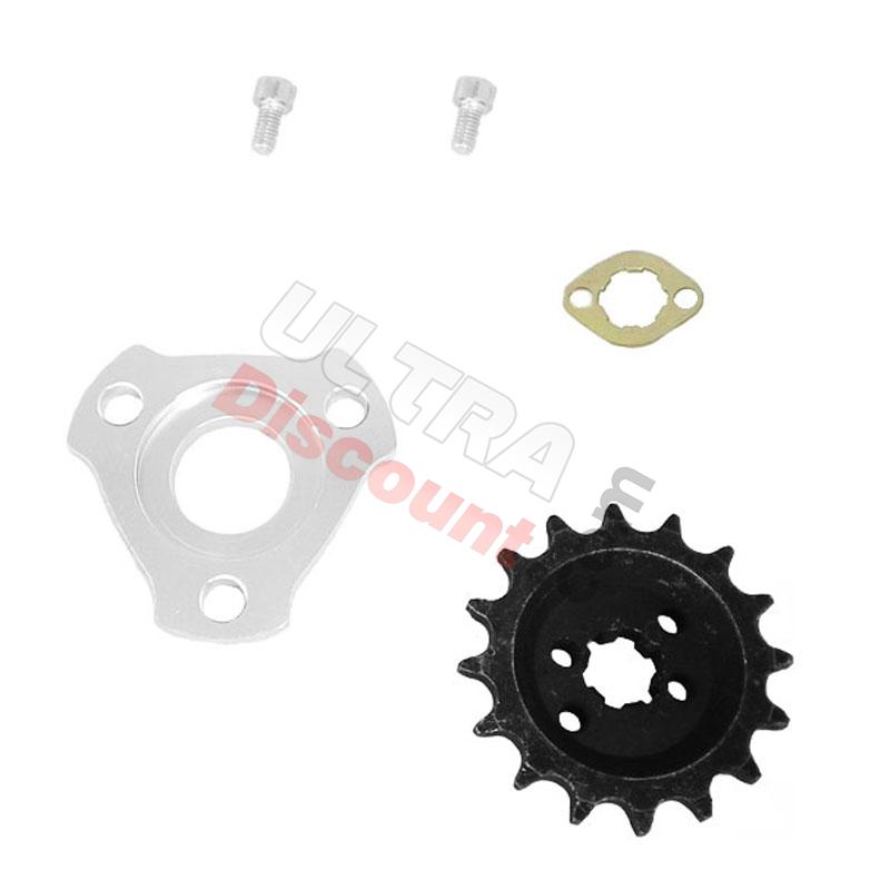Offset Front Sprocket + 15mm Spacer Offset for Monkey (16 tooth), Monkey - Gorilla Spare Parts Offset Front Sprocket + 15mm Spacer Offset for Monkey (16 tooth), Monkey - Gorilla Spare Parts