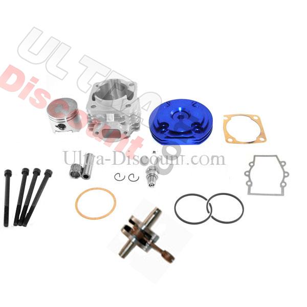 Head Kit 53cc - 4 transfer ports - Racing Crankshaft - 10mm axle (type B) - Blue, Pocket Bike Spare Parts Head Kit 53cc - 4 transfer ports - Racing Crankshaft - 10mm axle (type B) - Blue, Pocket Bike Spare Parts