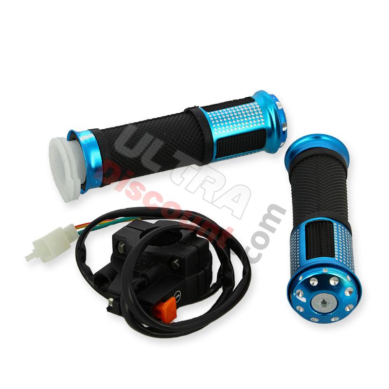 Grip set tuning w- Kill Switch blue for Supermot pocket, Supermoto pocket Spare Parts