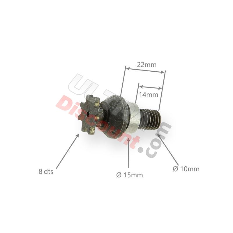 8 Tooth Reinforced Front Sprocket - small pitch - metric thread, Pocket Bike Nitro Parts