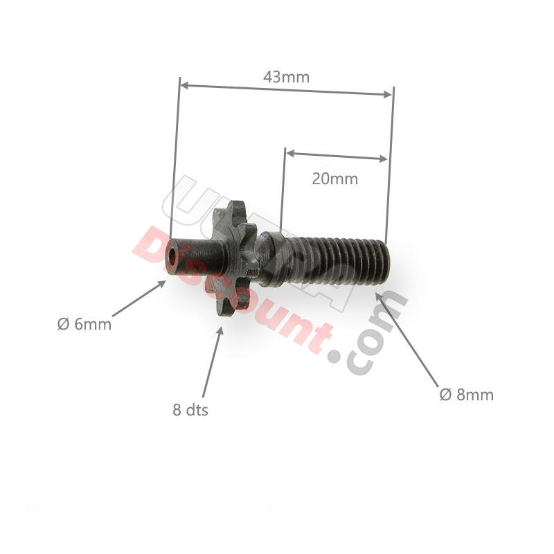 8 Tooth Reinforced Front Sprocket (type B) - small pitch, Pocket Bike Nitro Parts