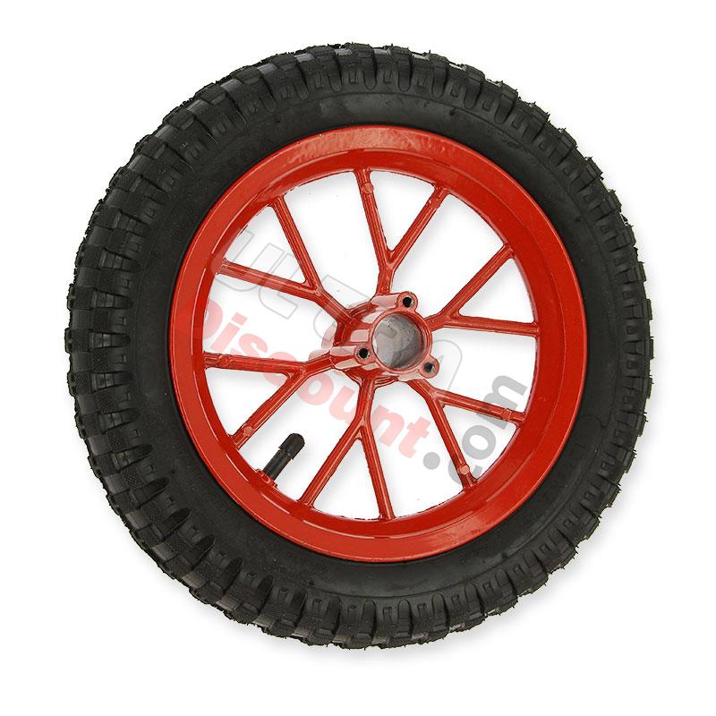 Complete rear wheel for Cross Pocket Bike (8'' red), Cross Pocket Bike Parts Complete rear wheel for Cross Pocket Bike (8'' red), Cross Pocket Bike Parts