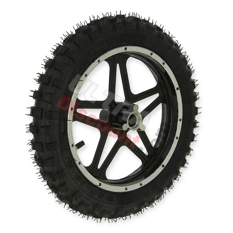 Complete front wheel black for Cross Pocket Bike (10'', type 1), Cross Pocket Bike Parts Complete front wheel black for Cross Pocket Bike (10'', type 1), Cross Pocket Bike Parts