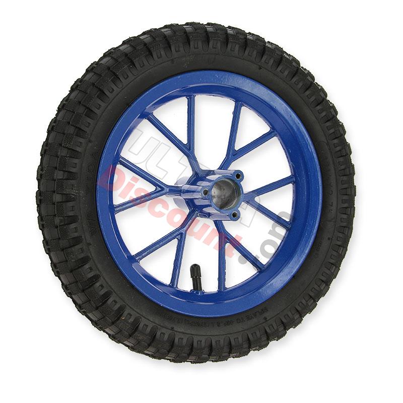 Complete front wheel for Cross Pocket Bike (8'' blue), Cross Pocket Bike Parts