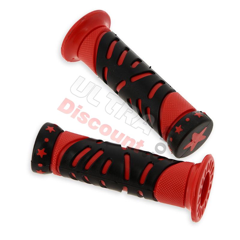 Non-Slip Handlebar Grip Star - Red-Black Type 2 Pocket Cross, Cross Pocket Bike Parts
