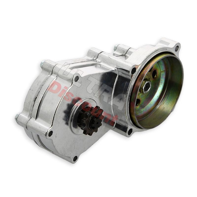 Dual Chain Gearbox for Cross Pocket Bike - 8mm - Chrome, Cross Pocket Bike Parts