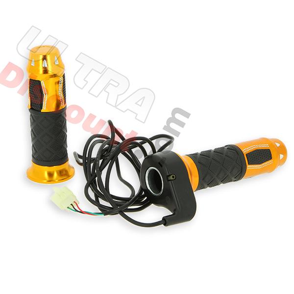 Bigfoot ATV Electric Throttle Grip Kit Gold, Parts ATV 110cc - 125cc