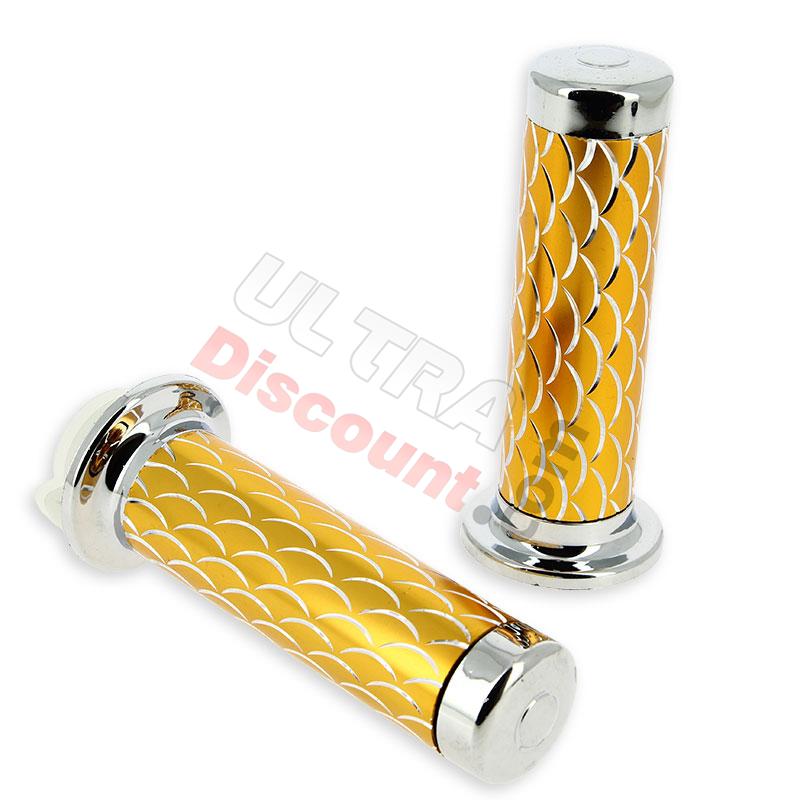 Handlebar Grips - Scale Style - Gold, ZPF Pocket Bike Racing Parts
