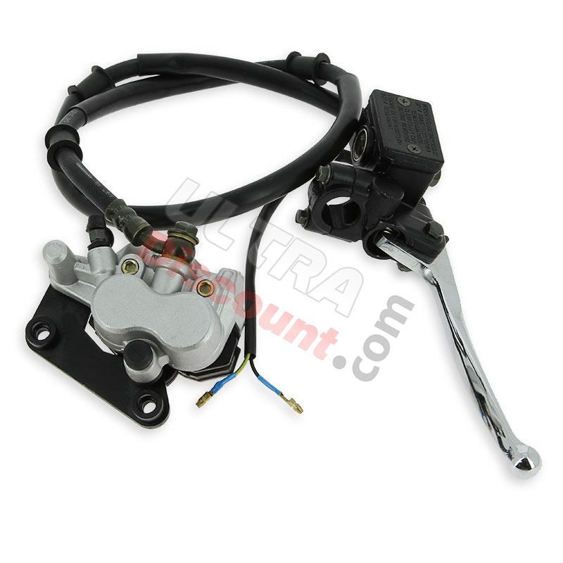 Complete Hydraulic Front Brake Assy for Scooter Jonway 50cc YY50QT-28A, Jonway Scooter Parts