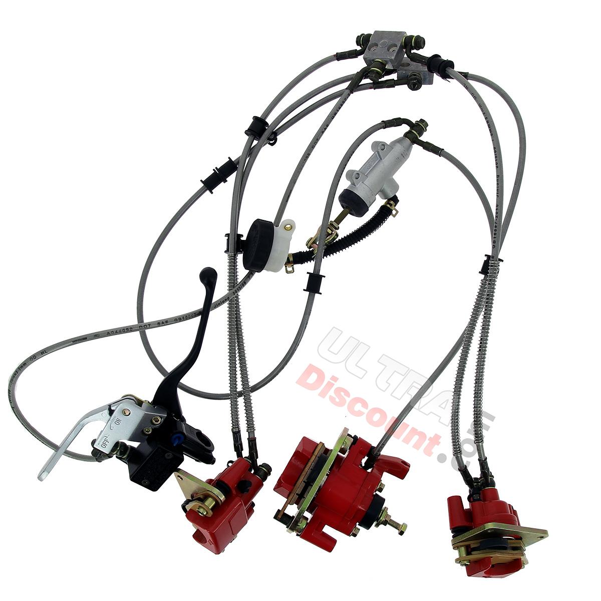 Complete Brake System for ATV Shineray Quad 250cc ST-5, Shineray Parts ATV 250 ST5 Complete Brake System for ATV Shineray Quad 250cc ST-5, Shineray Parts ATV 250 ST5