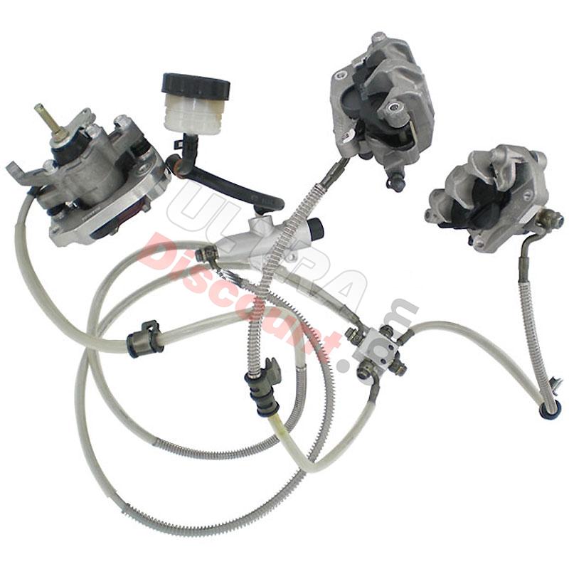 Complete Hydraulic Brake System for ATV Shineray Quad 300cc STE, Shineray Spare Parts ATV 300cc Complete Hydraulic Brake System for ATV Shineray Quad 300cc STE, Shineray Spare Parts ATV 300cc