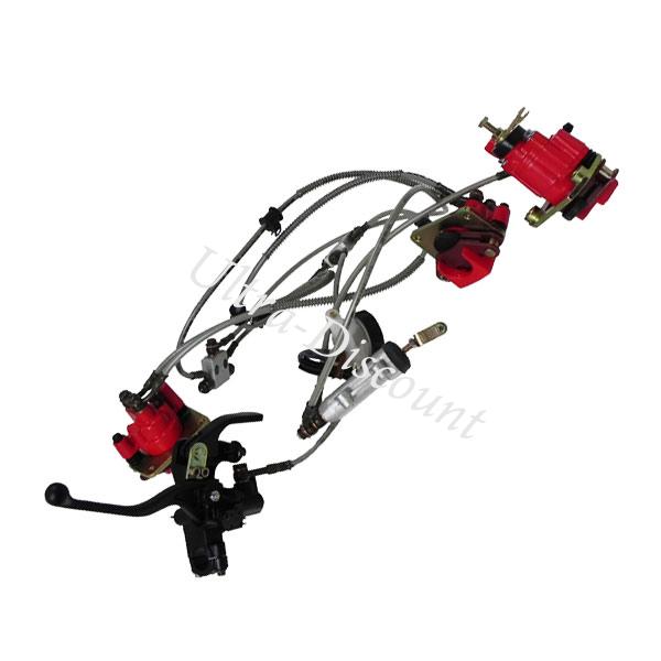 Complete Hydraulic Brake System for ATV Shineray 350cc (XY350ST-2E), Shineray Spare Parts ATV 350cc Complete Hydraulic Brake System for ATV Shineray 350cc (XY350ST-2E), Shineray Spare Parts ATV 350cc