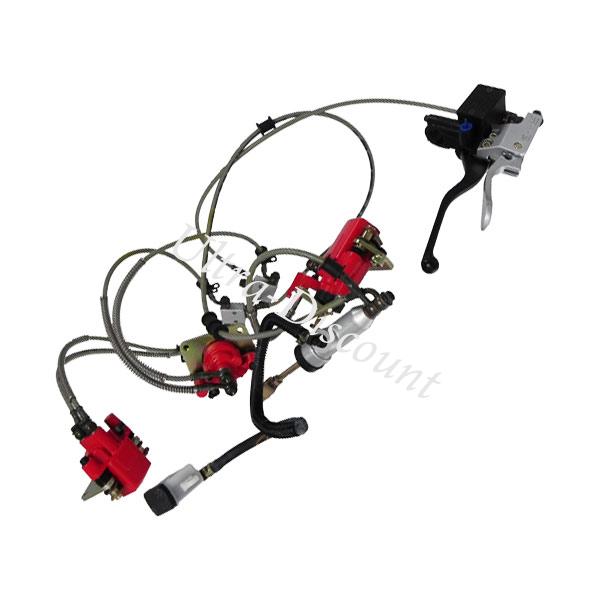 Complete Hydraulic Brake System for ATV Shineray 350cc (XY350ST-E), Shineray Spare Parts ATV 350cc Complete Hydraulic Brake System for ATV Shineray 350cc (XY350ST-E), Shineray Spare Parts ATV 350cc
