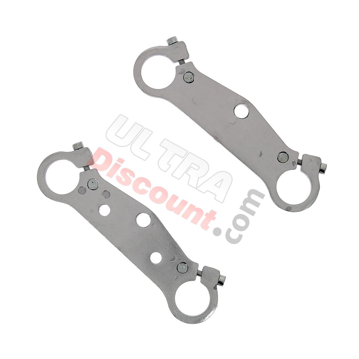 Pair of Custom Triple Trees for Pocket Replica R1 - Chrome, Parts Pocket Replica R1 Pair of Custom Triple Trees for Pocket Replica R1 - Chrome, Parts Pocket Replica R1