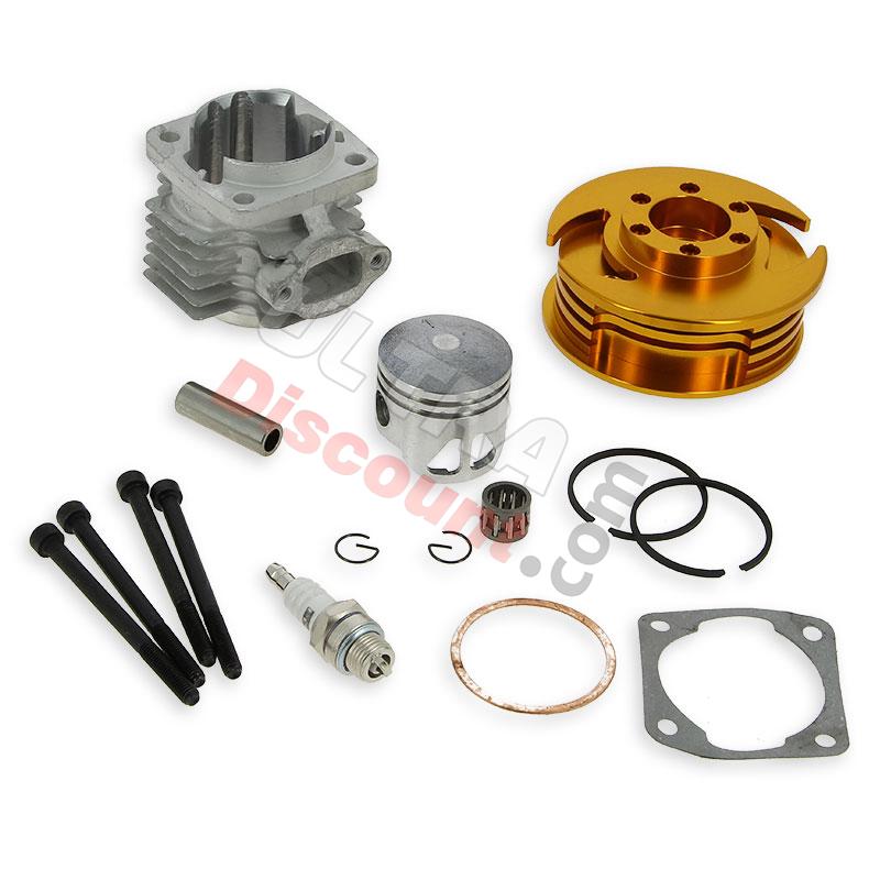 Head Kit 53cc - 4 transfer ports - 12mm axle (type C) - Gold, Supermoto pocket Spare Parts
