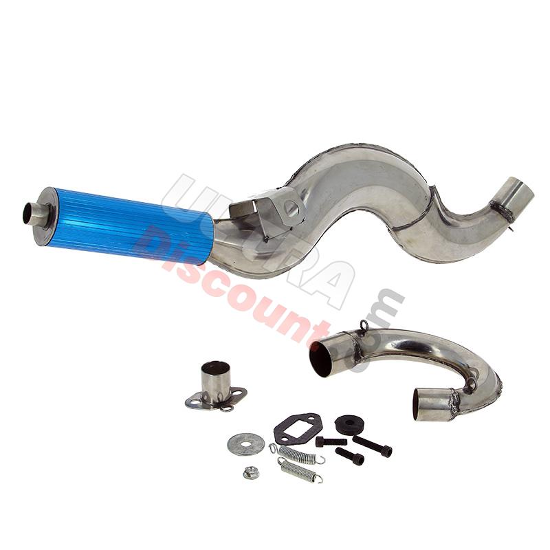 R1 Racing Exhaust for Pocket Bike - Blue, Supermoto pocket Spare Parts
