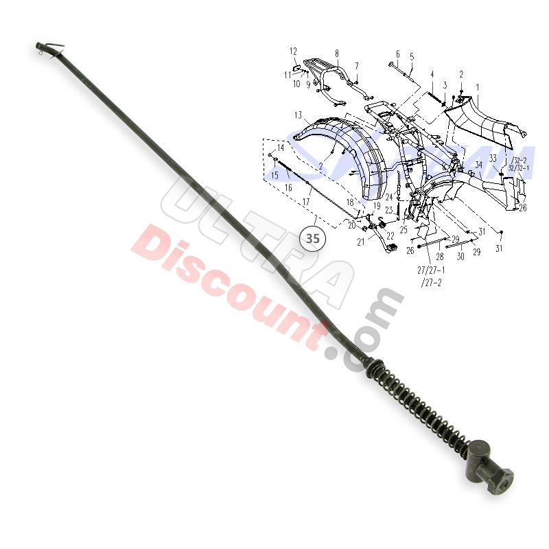 Rod for brake Pedal Spring for T-REX Skyteam, Trex Spare Parts Skyteam