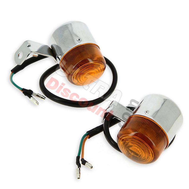 Custom Front - Rear Turn Signal for T-REX 50cc and 125cc Orange, Trex Spare Parts Skyteam