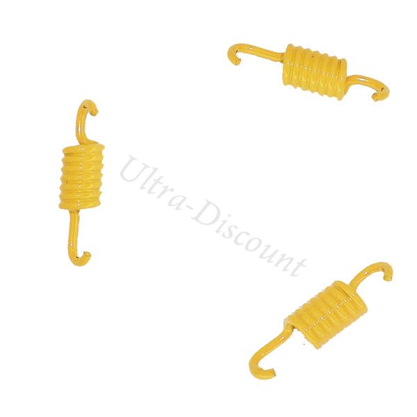 Set of 3 Yellow Clutch Springs for Baotian Scooter BT49QT-12 - Soft Springs, Baotian Parts - BT49QT-12
