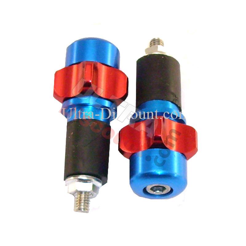 Custom Handlebar End Plugs (type 2) - Red-Deep Blue, Pocket Quad Spare Parts
