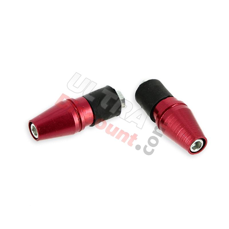 Custom Handlebar End Plugs (type 5) - Red, Pocket Quad Spare Parts