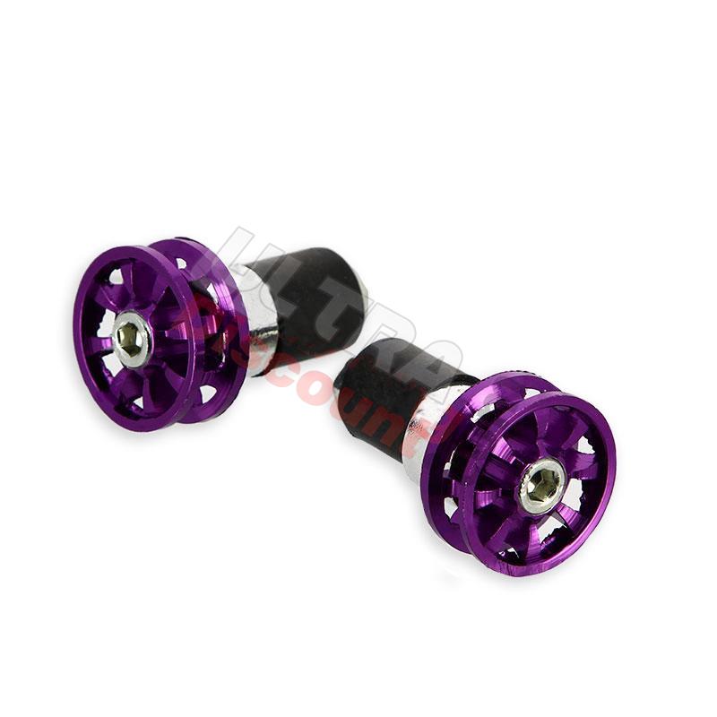 Custom Handlebar End Plugs (type 3) - Purple, Pocket Quad Spare Parts