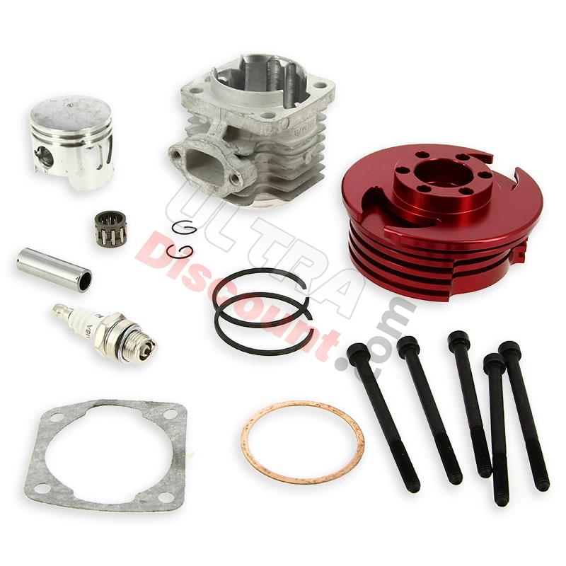 Head Kit 53cc - 4 transfer ports - 12mm axle (type C) - Red, Pocket Quad Spare Parts