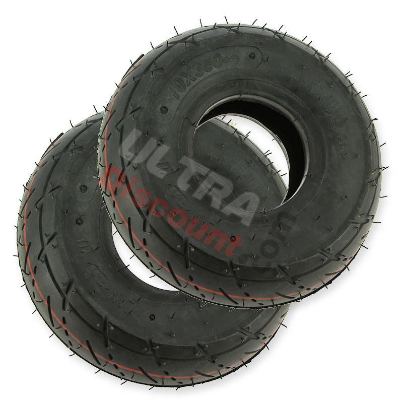 Pair of Road Tires 10x350-4 for ATV Pocket Quad, Pocket Quad Spare Parts