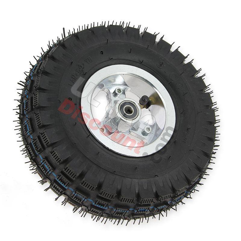 Complete front wheel for 3.00-4 pocket ATV, Pocket Quad Spare Parts