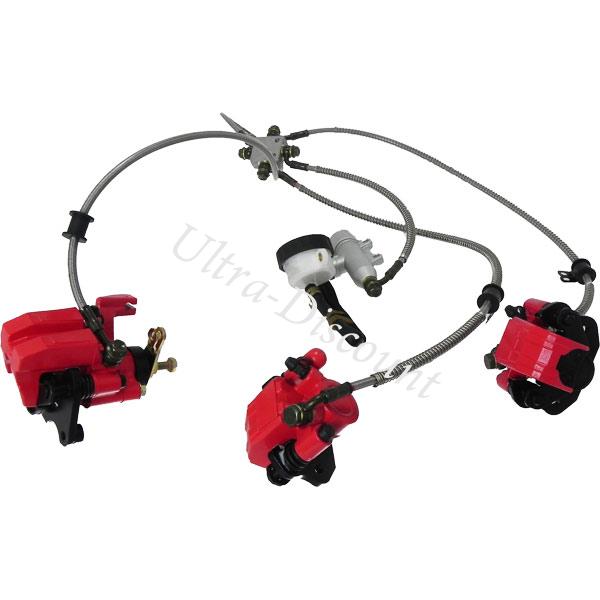 Complete Brake System for ATV Shineray Quad 200cc (XY200ST-6A), Spare parts Shineray 200 ST6A